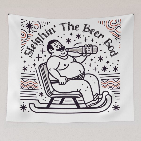 Item preview, Sleighing the beer bod designed and sold by Retro-Rebellion.
