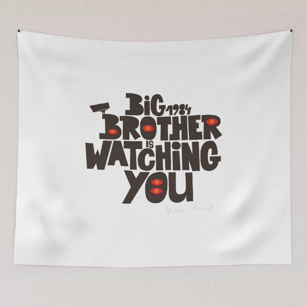 Item preview, Orwellian Tribute - “Big Brother is Watching You” - Dystopian Art Design in Classic Colors designed and sold by Boogosh.
