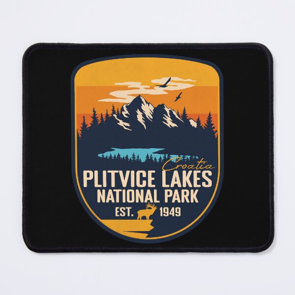 Item preview, Plitvice Lakes National Park Croatia Retro Badge designed and sold by mountainfad.
