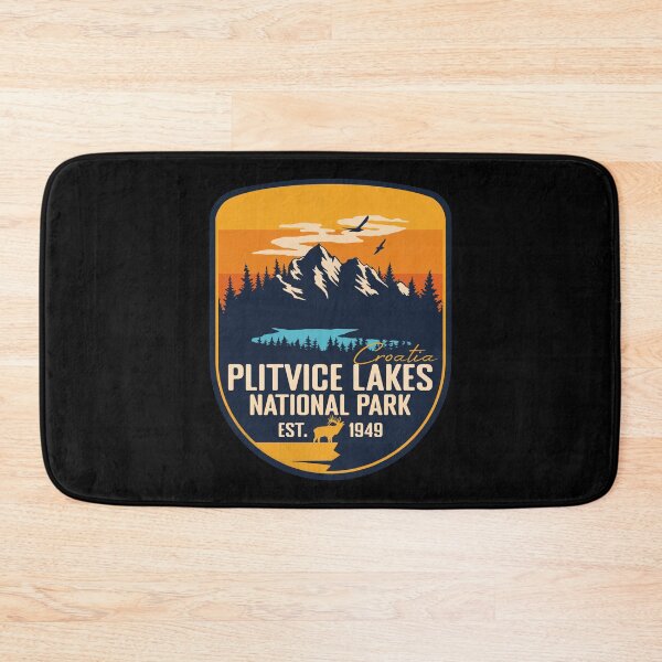 Item preview, Plitvice Lakes National Park Croatia Retro Badge designed and sold by mountainfad.