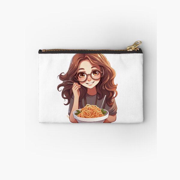 Item preview, Cute Girl Eating Spaghetti designed and sold by Riverside-Moon.