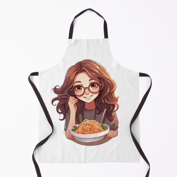 Item preview, Cute Girl Eating Spaghetti designed and sold by Riverside-Moon.