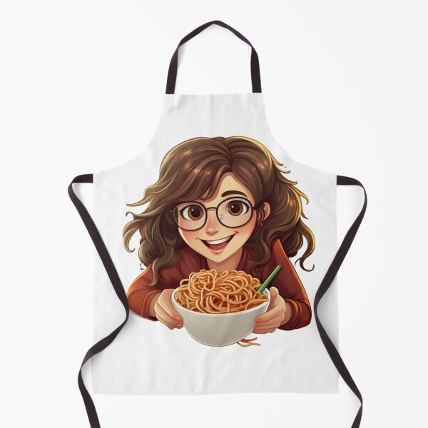 Item preview, Cute Girl Eating Spaghetti designed and sold by Riverside-Moon.