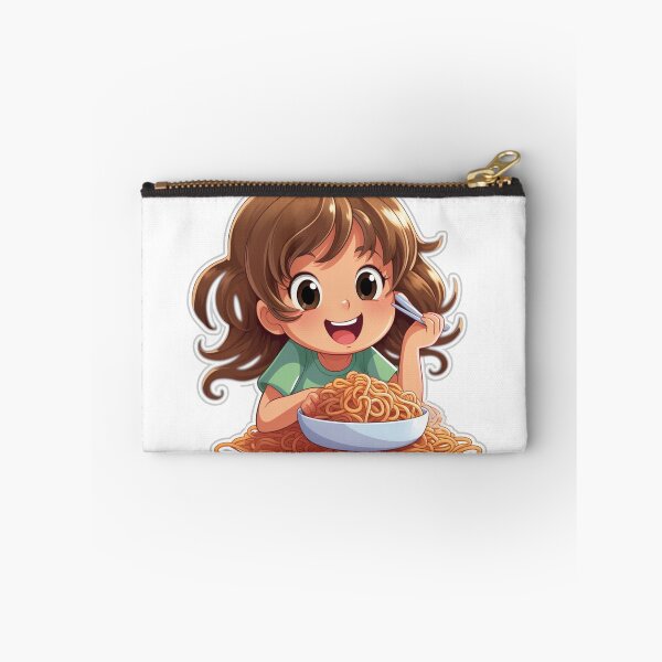 Item preview, Cute Girl Eating Spaghetti designed and sold by Riverside-Moon.