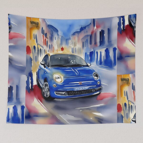 Item preview, The little friend, a blue Fiat 500 designed and sold by Glineur.