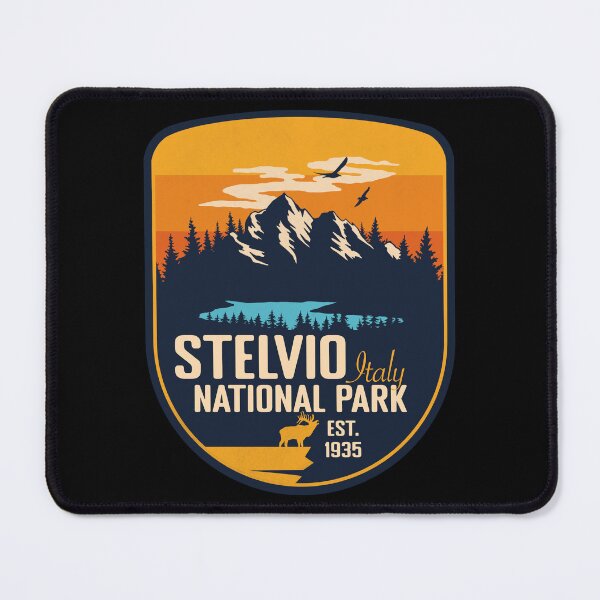 Item preview, Stelvio National Park Italy Retro Badge designed and sold by mountainfad.