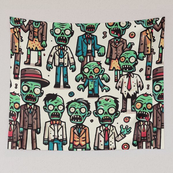 Item preview, CARTOON ZOMBIE PATTERN 3 designed and sold by HYPeR-NaTUrE.