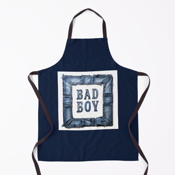 Item preview, Bad boy, jeans letters in the jeans frame, old blue jeans, blue artwork designed and sold by silent-violin.