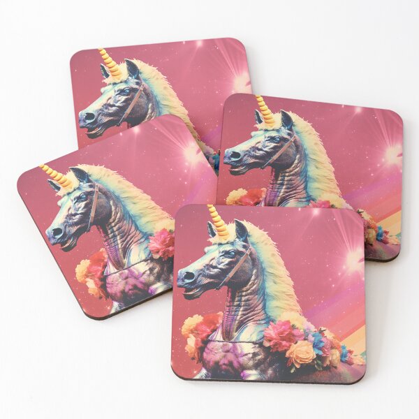Item preview, Rainbow and Flower Painted Unicorn  designed and sold by TinyTints.