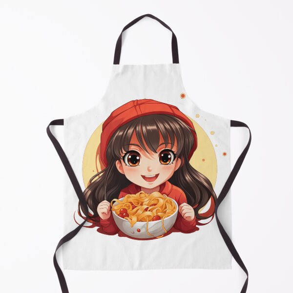Item preview, Cute Girl Eating Spaghetti designed and sold by Riverside-Moon.