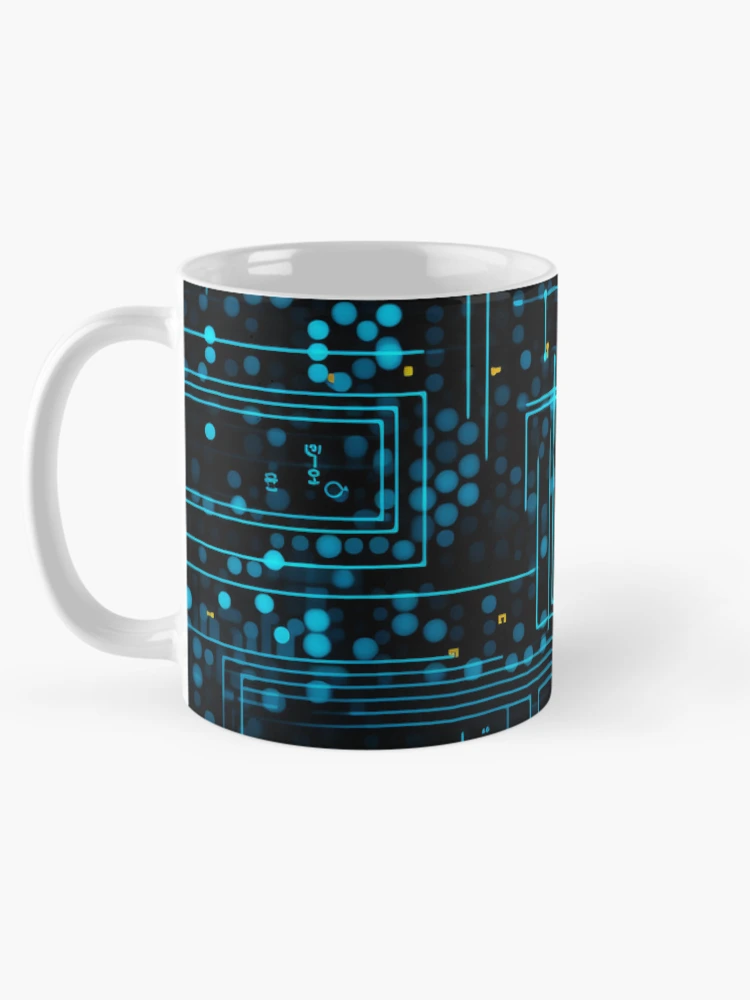 Thumbnail 5 of 6, Coffee Mug, Digital Code Abstract Pattern designed and sold by SideSignal.