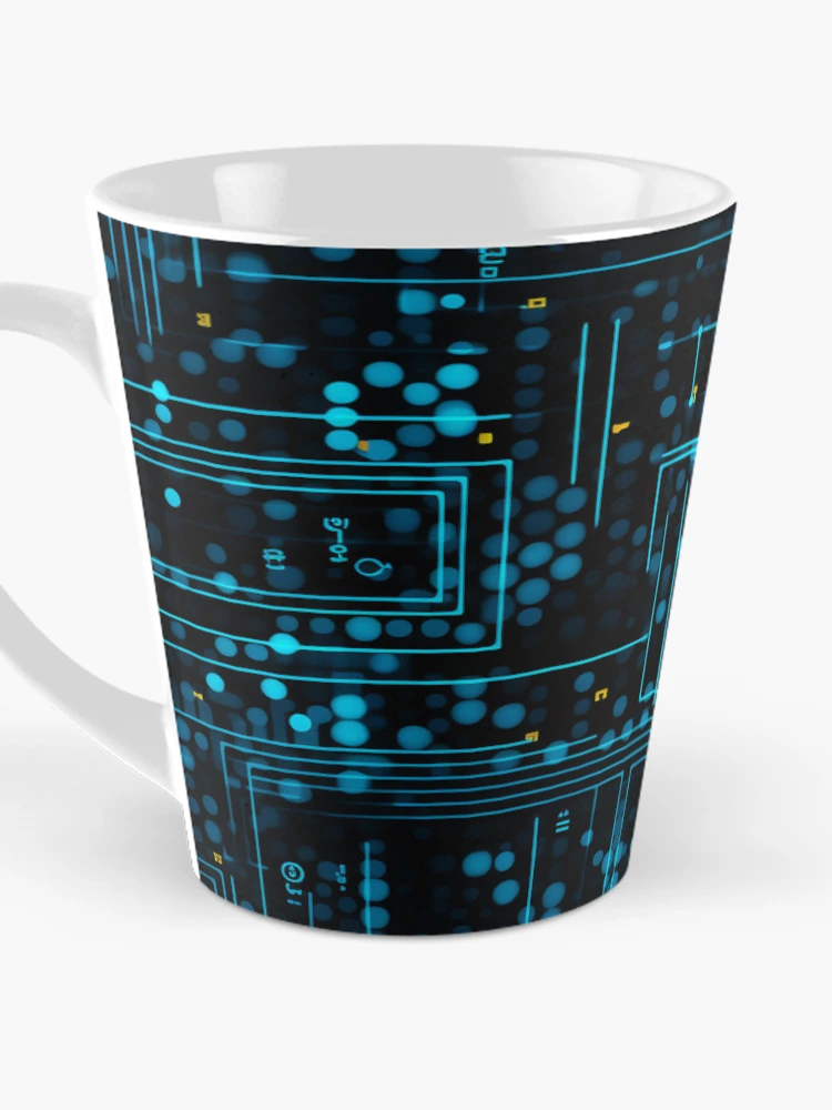 Thumbnail 3 of 4, Coffee Mug, Digital Code Abstract Pattern designed and sold by SideSignal.