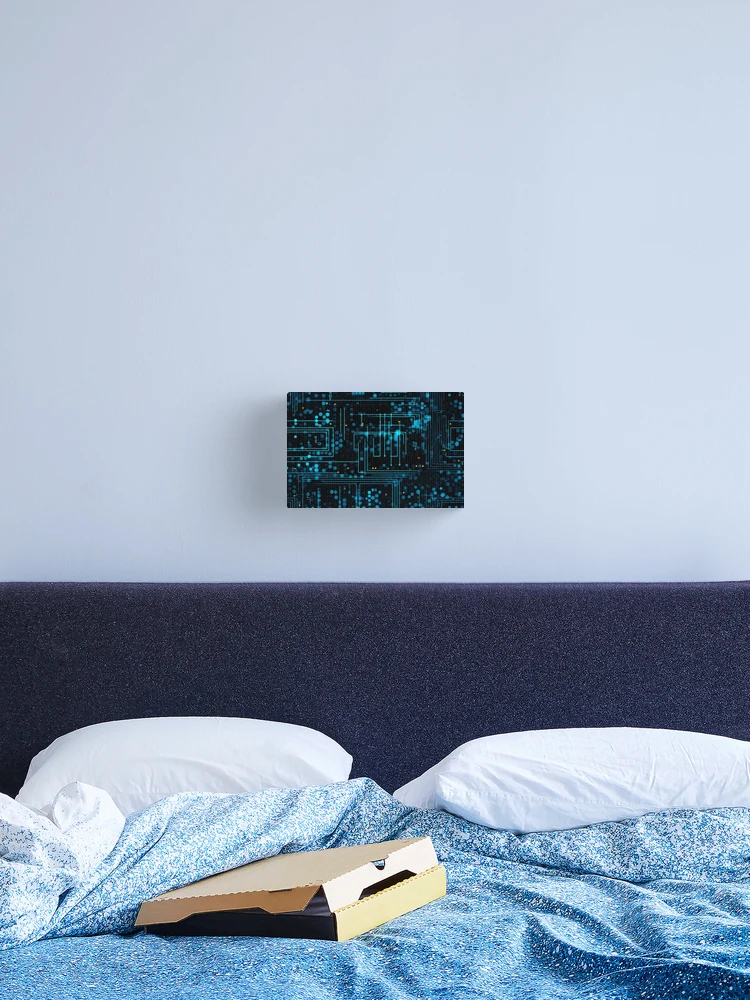 Thumbnail 2 of 3, Canvas Print, Digital Code Abstract Pattern designed and sold by SideSignal.