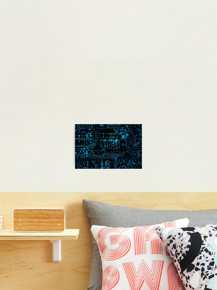 Thumbnail 2 of 3, Photographic Print, Digital Code Abstract Pattern designed and sold by SideSignal.