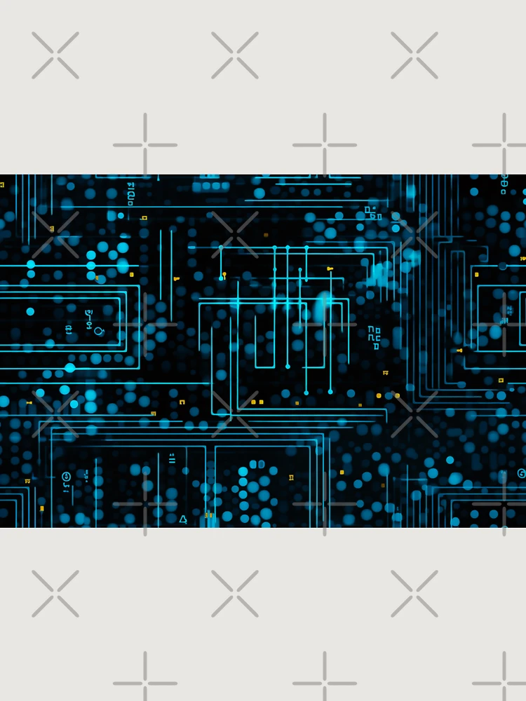Thumbnail 6 of 6, Premium Oversized Hoodie, Digital Code Abstract Pattern designed and sold by SideSignal.