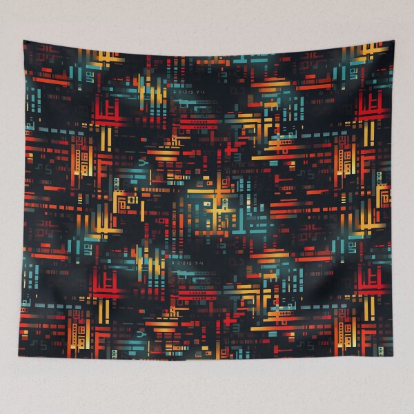 Item preview, Digital Code Abstract Pattern designed and sold by SideSignal.
