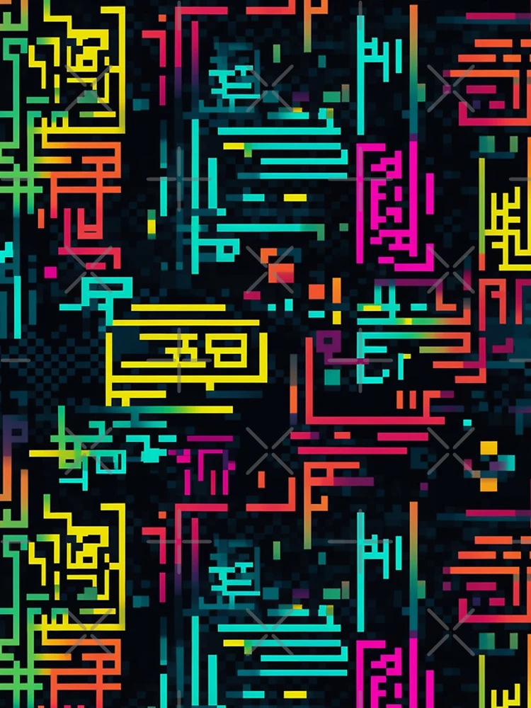 Thumbnail 4 of 4, iPhone Case, Digital Code Abstract Pattern designed and sold by SideSignal.