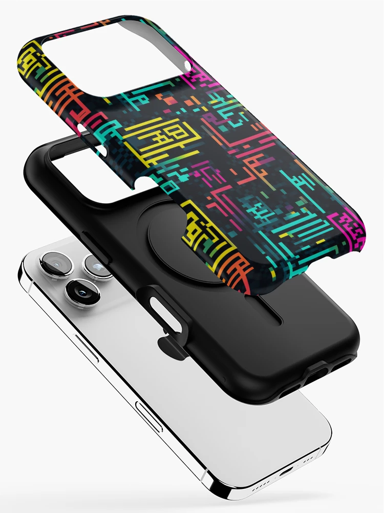 Thumbnail 2 of 4, iPhone Case, Digital Code Abstract Pattern designed and sold by SideSignal.