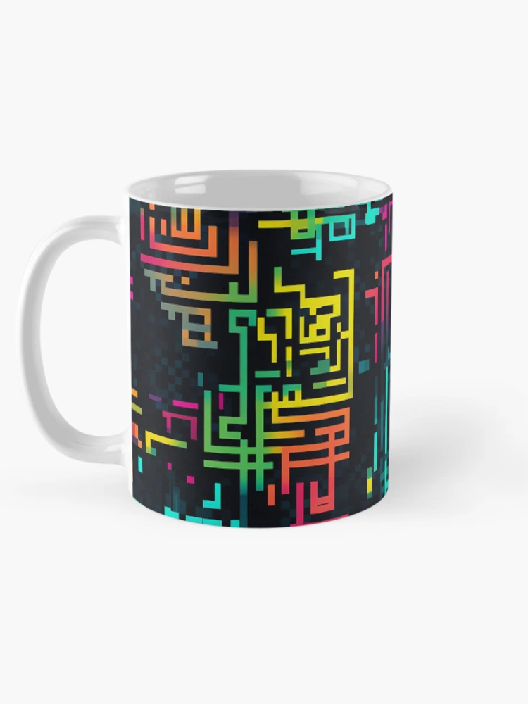 Thumbnail 5 of 6, Coffee Mug, Digital Code Abstract Pattern designed and sold by SideSignal.