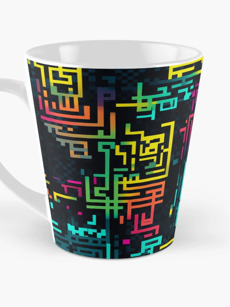 Thumbnail 3 of 4, Coffee Mug, Digital Code Abstract Pattern designed and sold by SideSignal.