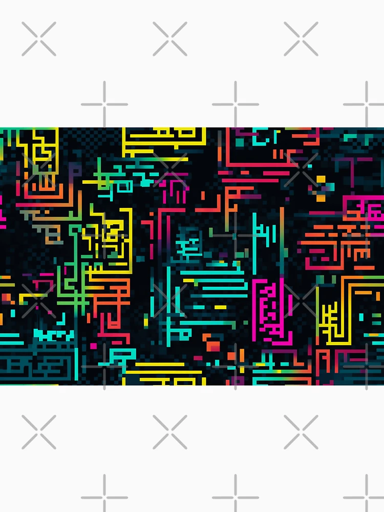 Thumbnail 6 of 6, Pullover Hoodie, Digital Code Abstract Pattern designed and sold by SideSignal.