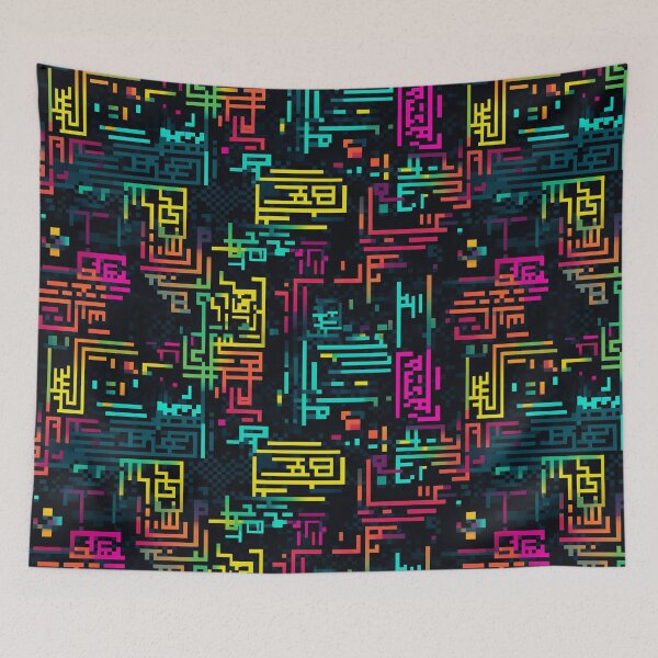 Item preview, Digital Code Abstract Pattern designed and sold by SideSignal.
