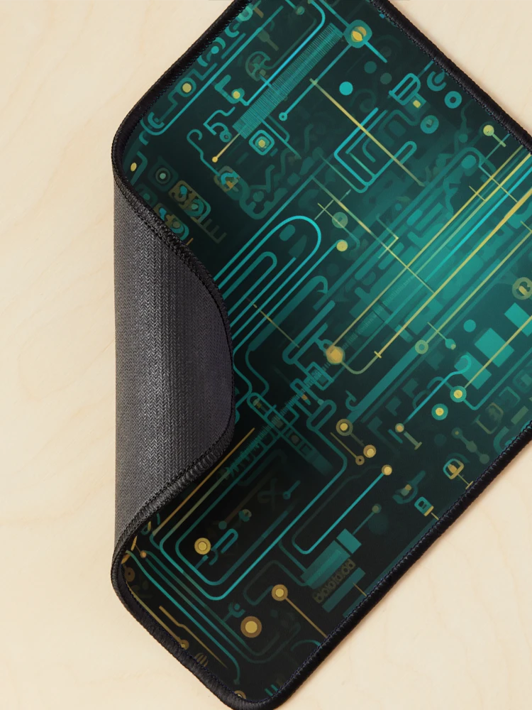 Thumbnail 2 of 5, Mouse Pad, Digital Code Abstract Pattern designed and sold by SideSignal.