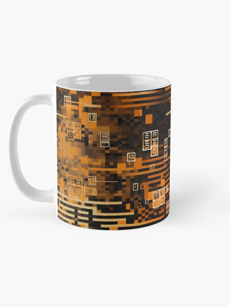 Thumbnail 5 of 6, Coffee Mug, Digital Code Abstract Pattern designed and sold by SideSignal.