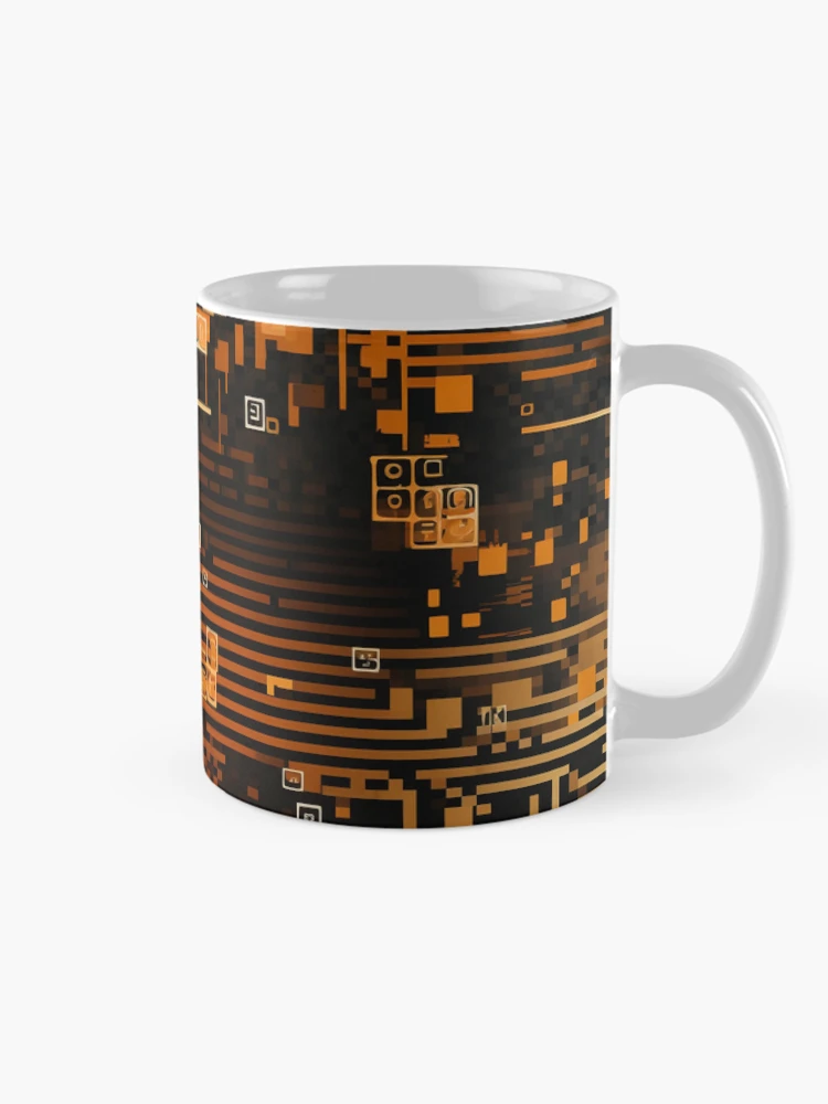 Thumbnail 3 of 6, Coffee Mug, Digital Code Abstract Pattern designed and sold by SideSignal.