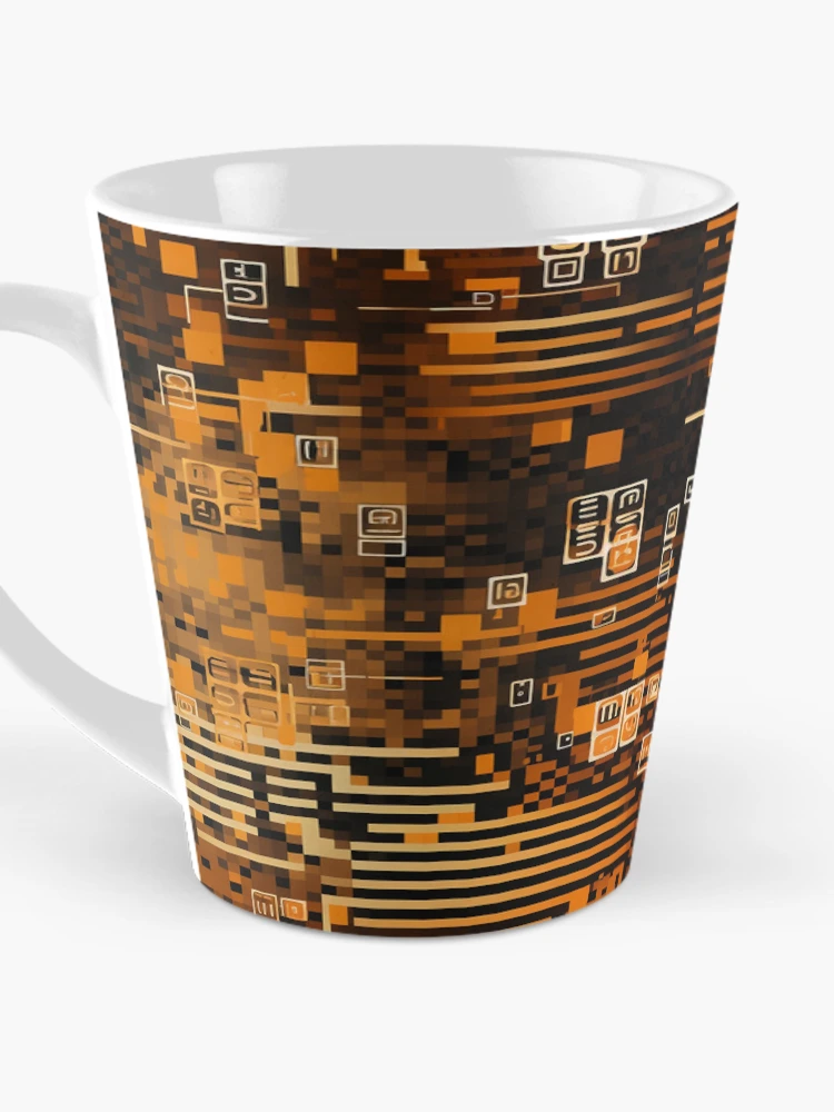 Thumbnail 3 of 4, Coffee Mug, Digital Code Abstract Pattern designed and sold by SideSignal.