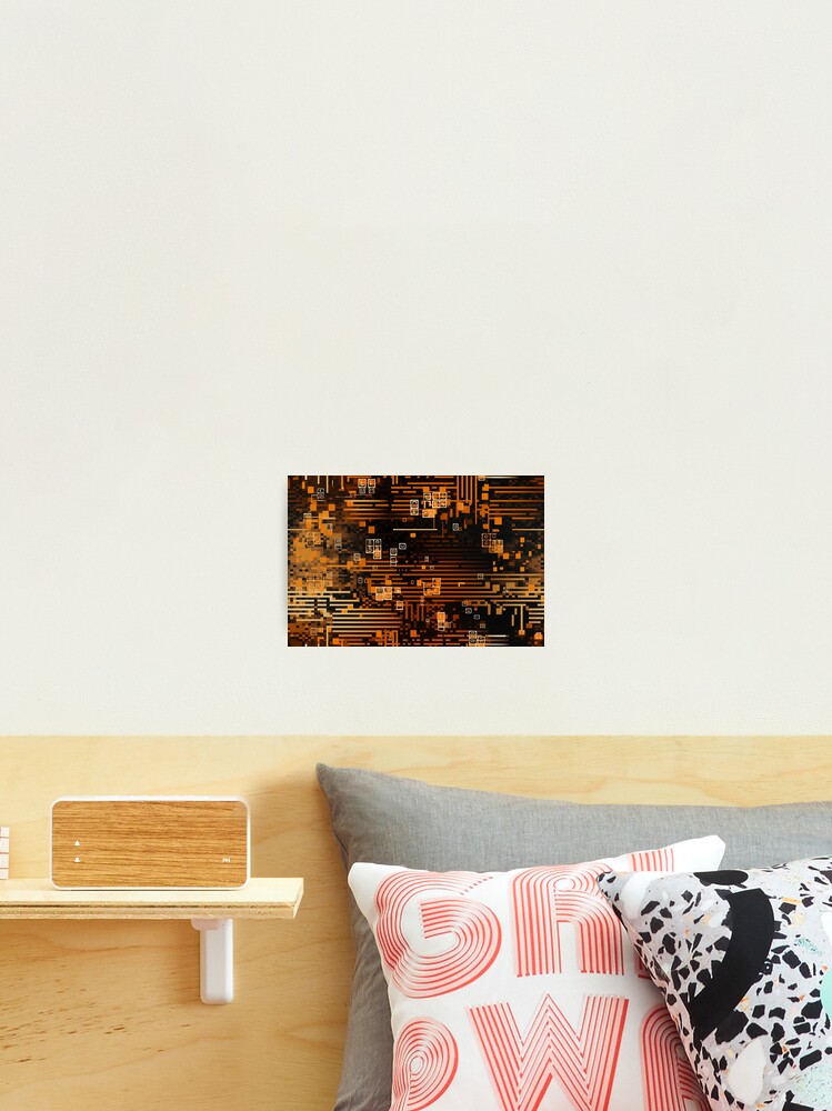 Thumbnail 2 of 3, Photographic Print, Digital Code Abstract Pattern designed and sold by SideSignal.