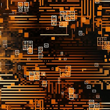 Artwork thumbnail, Digital Code Abstract Pattern by SideSignal