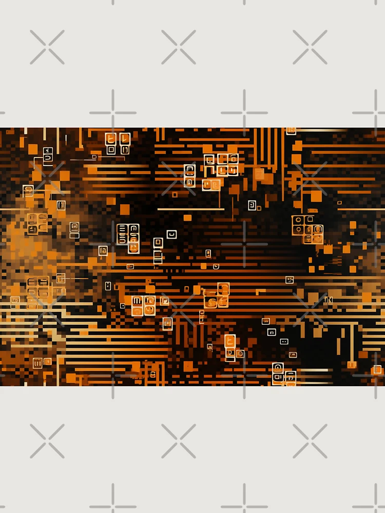 Thumbnail 6 of 6, Premium Oversized Sweatshirt, Digital Code Abstract Pattern designed and sold by SideSignal.