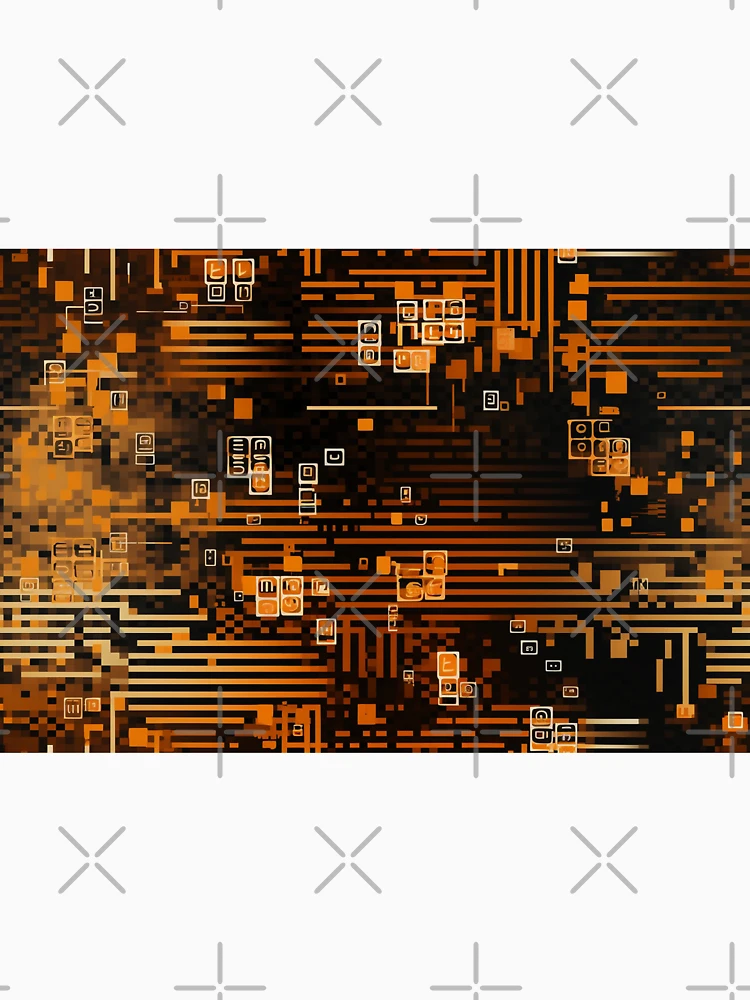 Thumbnail 6 of 6, Pullover Hoodie, Digital Code Abstract Pattern designed and sold by SideSignal.