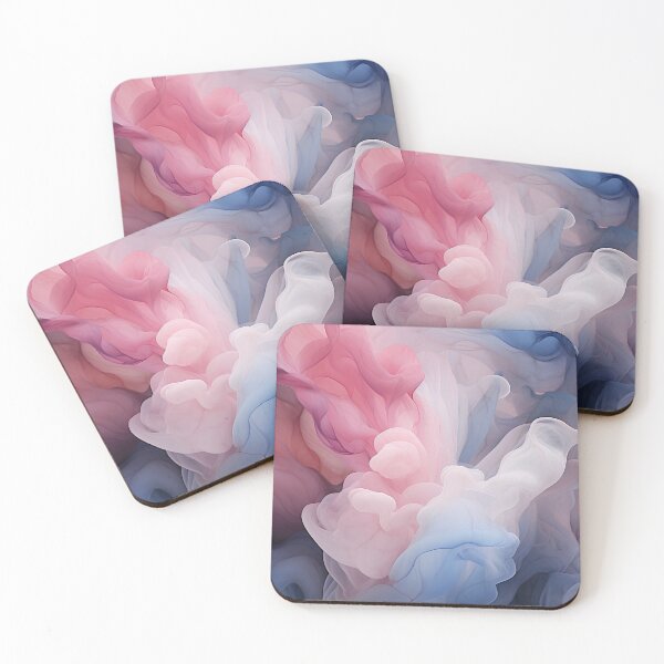 Item preview, Blue and Pink Haze Flowing Fabrics Art  designed and sold by TinyTints.