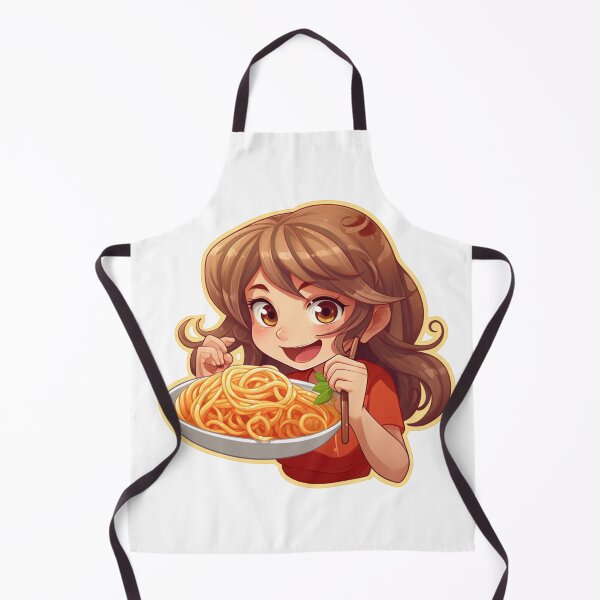 Item preview, Cute Girl Eating Spaghetti designed and sold by Riverside-Moon.