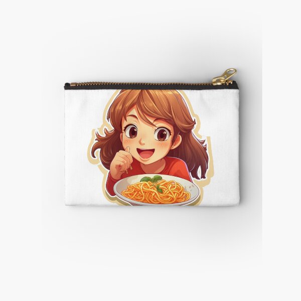 Item preview, Cute Girl Eating Spaghetti designed and sold by Riverside-Moon.