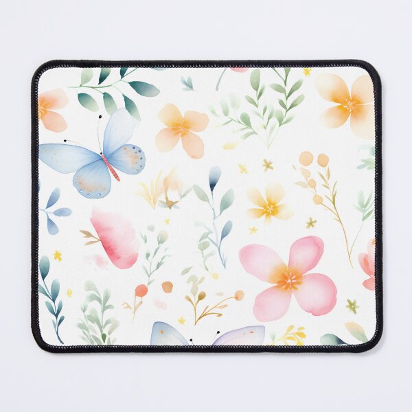 Item preview, flowers and butterflies, abstract, hand-drawn, watercolor illustrations designed and sold by aiartbay.