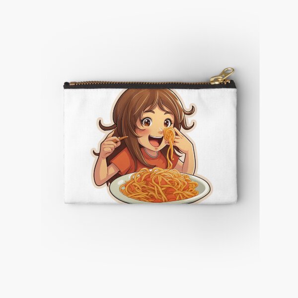 Item preview, Cute Girl Eating Spaghetti designed and sold by Riverside-Moon.