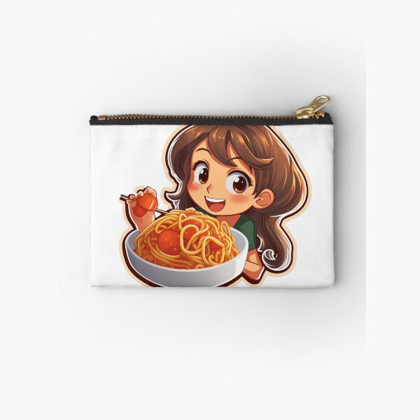 Item preview, Cute Girl Eating Spaghetti designed and sold by Riverside-Moon.