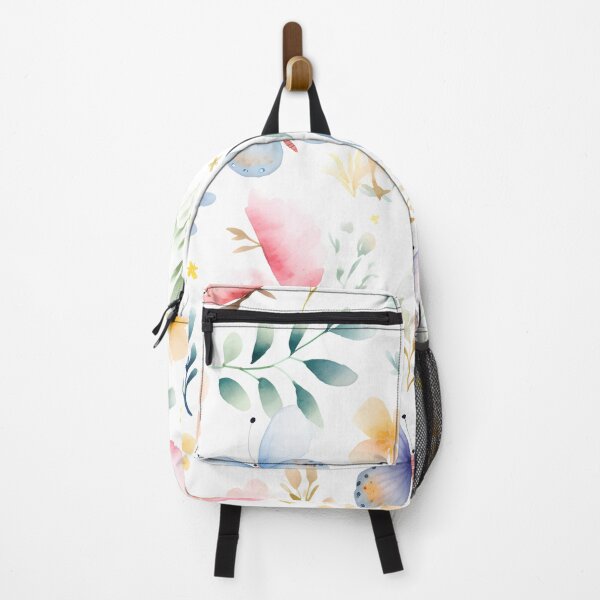 Item preview, flowers and butterflies, abstract, hand-drawn, watercolor illustrations designed and sold by aiartbay.