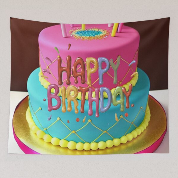Item preview, Birthday Cake - Happy Birthday Message designed and sold by shakespeare1212.