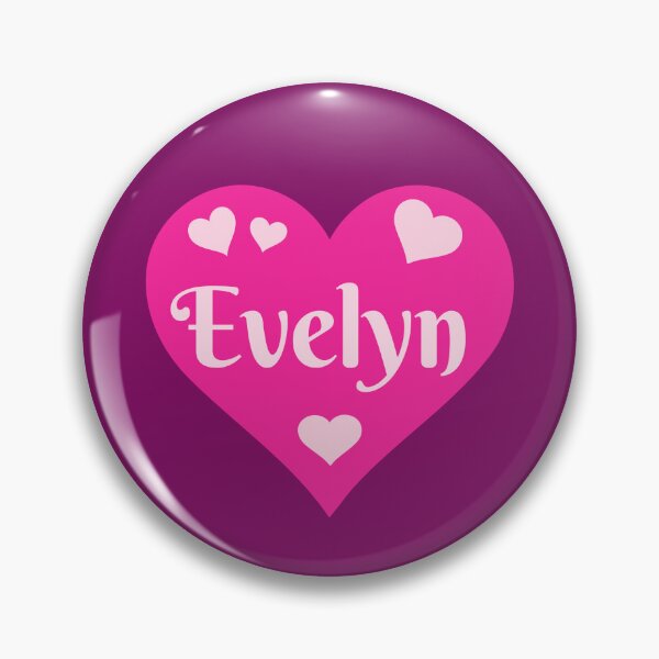 Item preview, Evelyn Name Pink Heart  designed and sold by Jeallan Designs.
