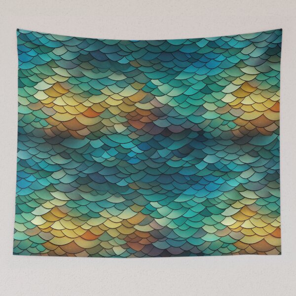 Item preview, Fishscales Pattern designed and sold by SideSignal.
