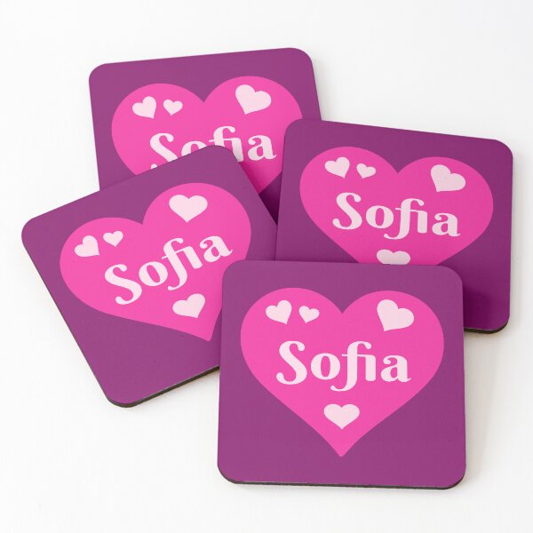 Item preview, Sofia Name Pink Heart  designed and sold by Jeallan Designs.