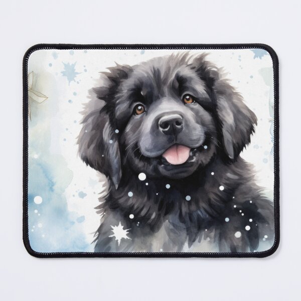 Item preview, cute Newfoundland Christmas dog puppy designed and sold by WallyPink.