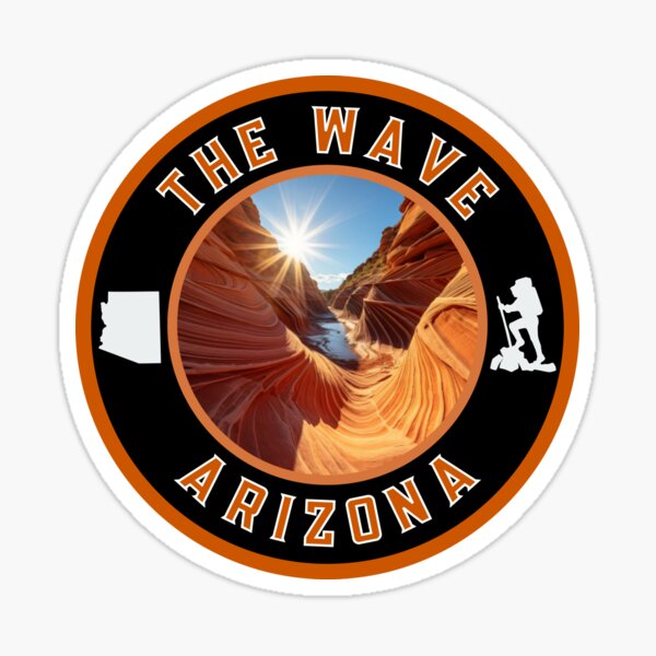 Aperçu de l'œuvre Randonnée au lever du soleil sur la vague en grès de l'Arizona créée et vendue par MojaveTradePost.