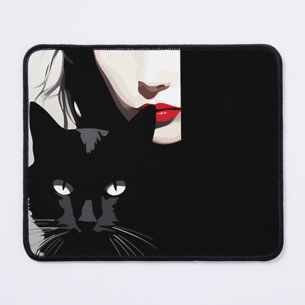 Item preview, Modern Gothic Chic Woman Holding Cat  designed and sold by TinyTints.