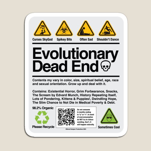 Item preview, Evolutionary Dead End Label designed and sold by miskatonic57.