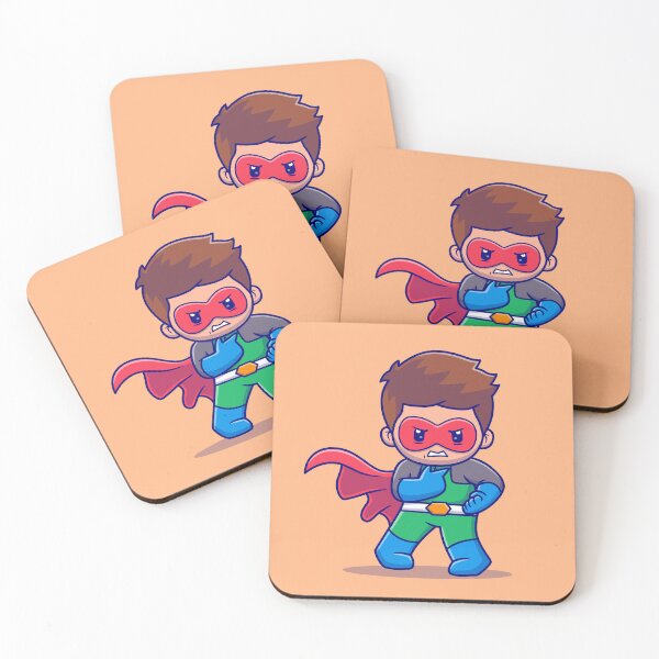 Item preview, "Playful Superhero with Pistol Gun Cartoon Vector Icon designed and sold by hjian8219.